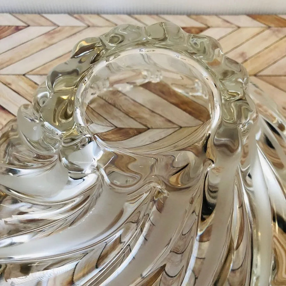 Vintage Swirl Glass Bowl Art Deco - Picture 7 of 10